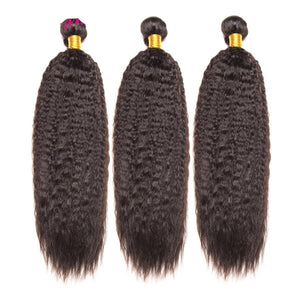KINKY STRAIGHT HAIR BUNDLES BRAZILIAN HAIR