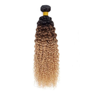 BLONDE NATURAL COLOR MONGOLIAN KINKY CURLY HUMAN HAIR