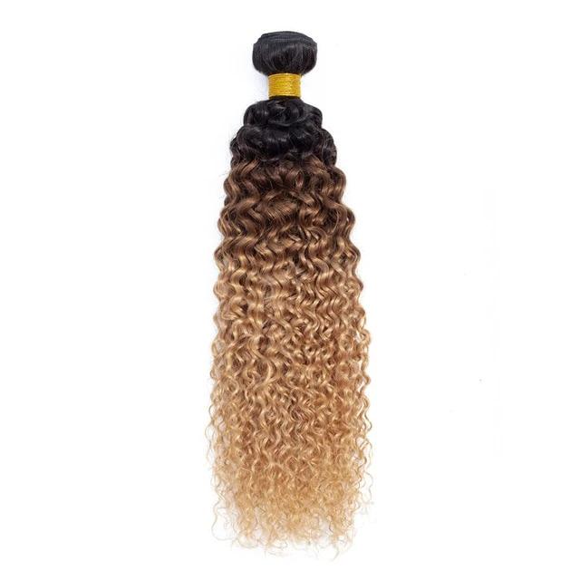 BLONDE NATURAL COLOR MONGOLIAN KINKY CURLY HUMAN HAIR
